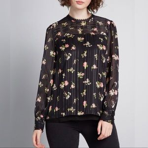 NWOT — ModCloth Accentuated Ease Long Sleeve Blouse